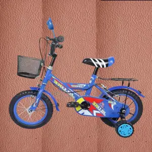 12 Inch Kids Bicycle Fun Safe Cartoon Bike Colorful Design Basket