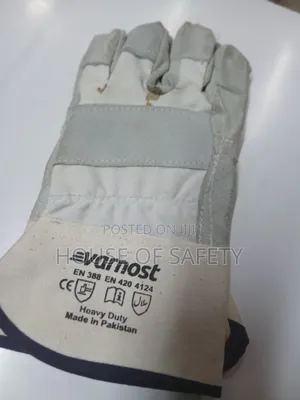 Grey Leather Gloves Wrist Size