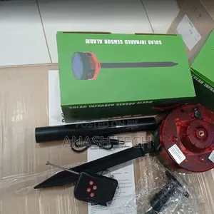 Solar-Powered Motion Sensor Alarm With Ir Remote 360-Degree