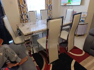 Silver Six- Seater Dinner Table