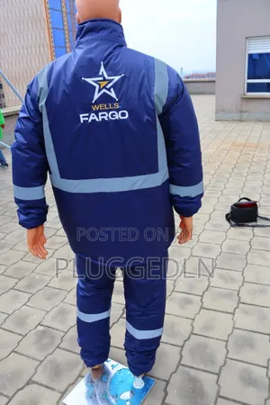 Blue Work Suit (Coveralls) With Reflective Strips,