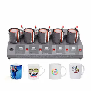 5in1 Automatic Semi-Automatic Mug Press Heat Transfer Printing Machine