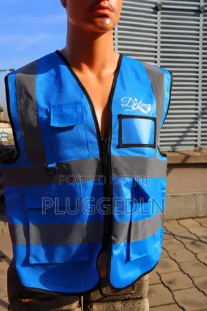 Blue High-visibility Reflective Safety Vest