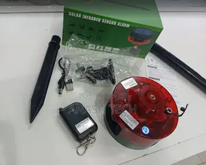 Solar-Powered Motion Sensor Alarm With Ir Remote Siren