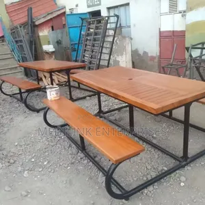 Outdoor Wooden Metallic Benches