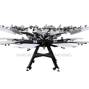 360 Rotary Screen Printing Kit 6 Color 6 Station Screen Printer