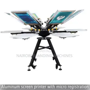 6 Color 6 Station Desktop T-Shirt Screen Printing Machine