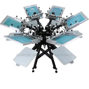 Six Stations Printing Machine 6 Colors Screen Printer