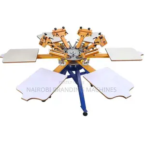 Double Rotary 6 Color 6 Station Screen Printing Equipment