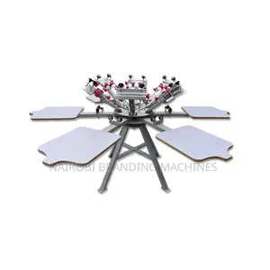 Manual 6 Color Station Screen Printer 6 Color Tshirt Printing Press