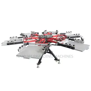 6-Station Automatic Manual Carousel Screen Printing Machine Low-Cost
