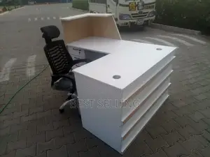 L Shape Reception Desk and Chair