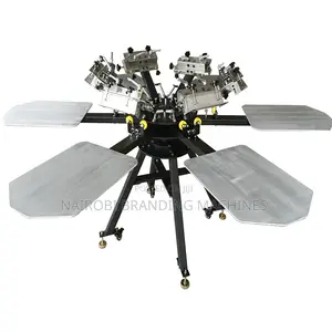 6 Color 6 Station Manual Carousel Silk Screen Printers for Tshirts