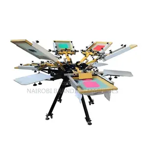 High Quality Heavy Duty Manual 6 Color 6 Station Screen Printer