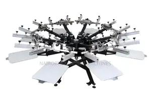 Double Rotary 6 Color 6 Station Silk Screen Printing Machine
