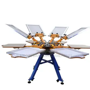 6 Station Manual Silk Screen Printing Machine 6 Color Rotary