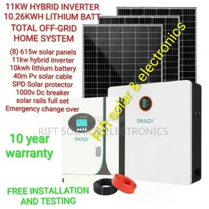 11kva Hybrid Inverter - 10.26kw Lithium Solar Battery Total Off-Grid