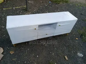 Squared Tv Stand White in Color