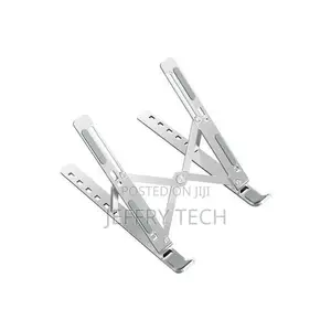 Metal Foldable Adjustable Height Laptop Stand - Silver