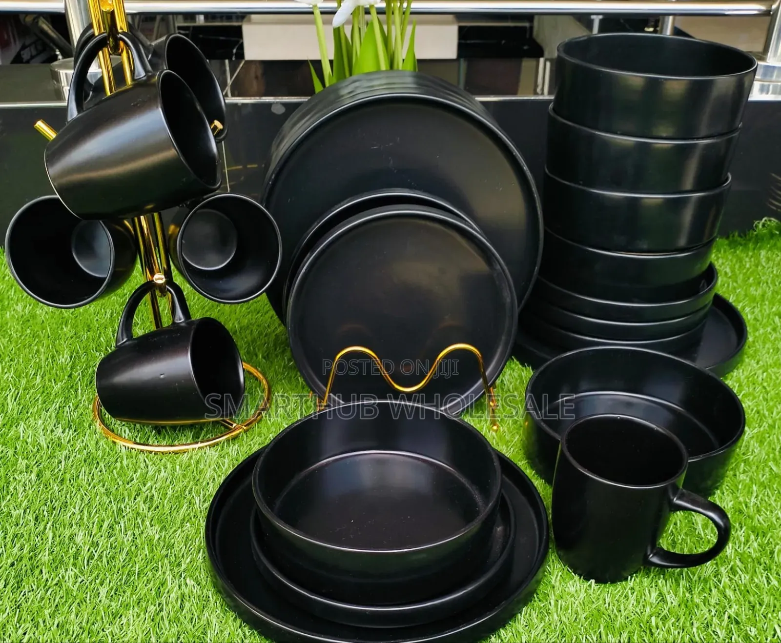 All Black Dinner Set*: 24pc Set
