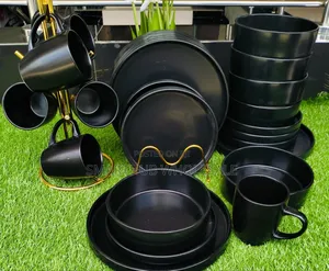 All Black Dinner Set*: 24pc Set