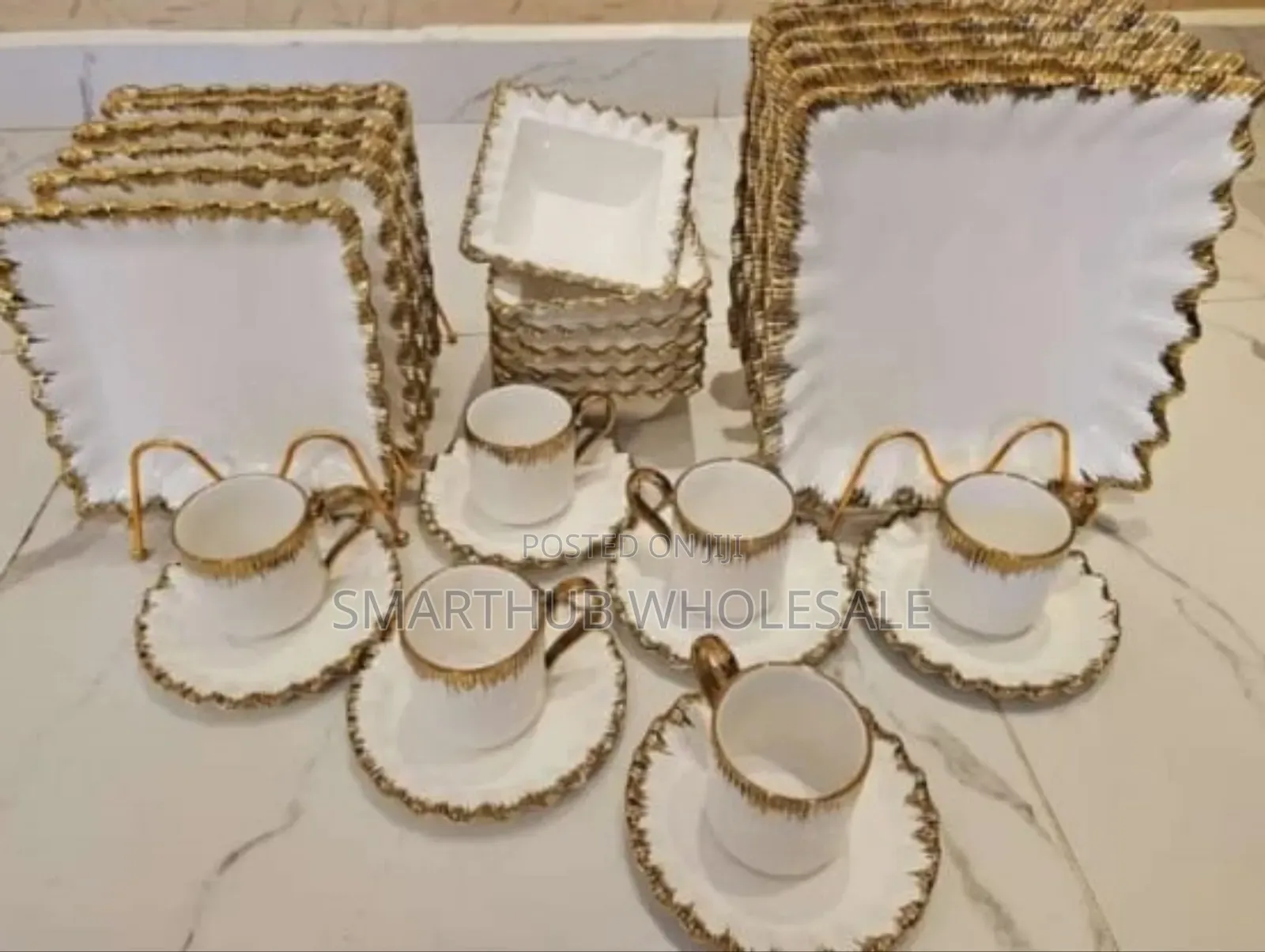 Gold Rimmed New Model 24 Pieces Dinner Set