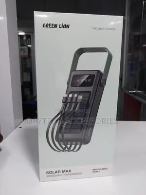 Original Green Lion Solar Max 30000mah Powerbank - Black