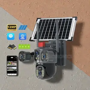 4g Solar Multi Lens Camera Auto Tracking Light Alarm Siren PTZ Camera