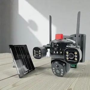4g Multi Lens Solar Camera Light Alarm Siren Colored Night Vision