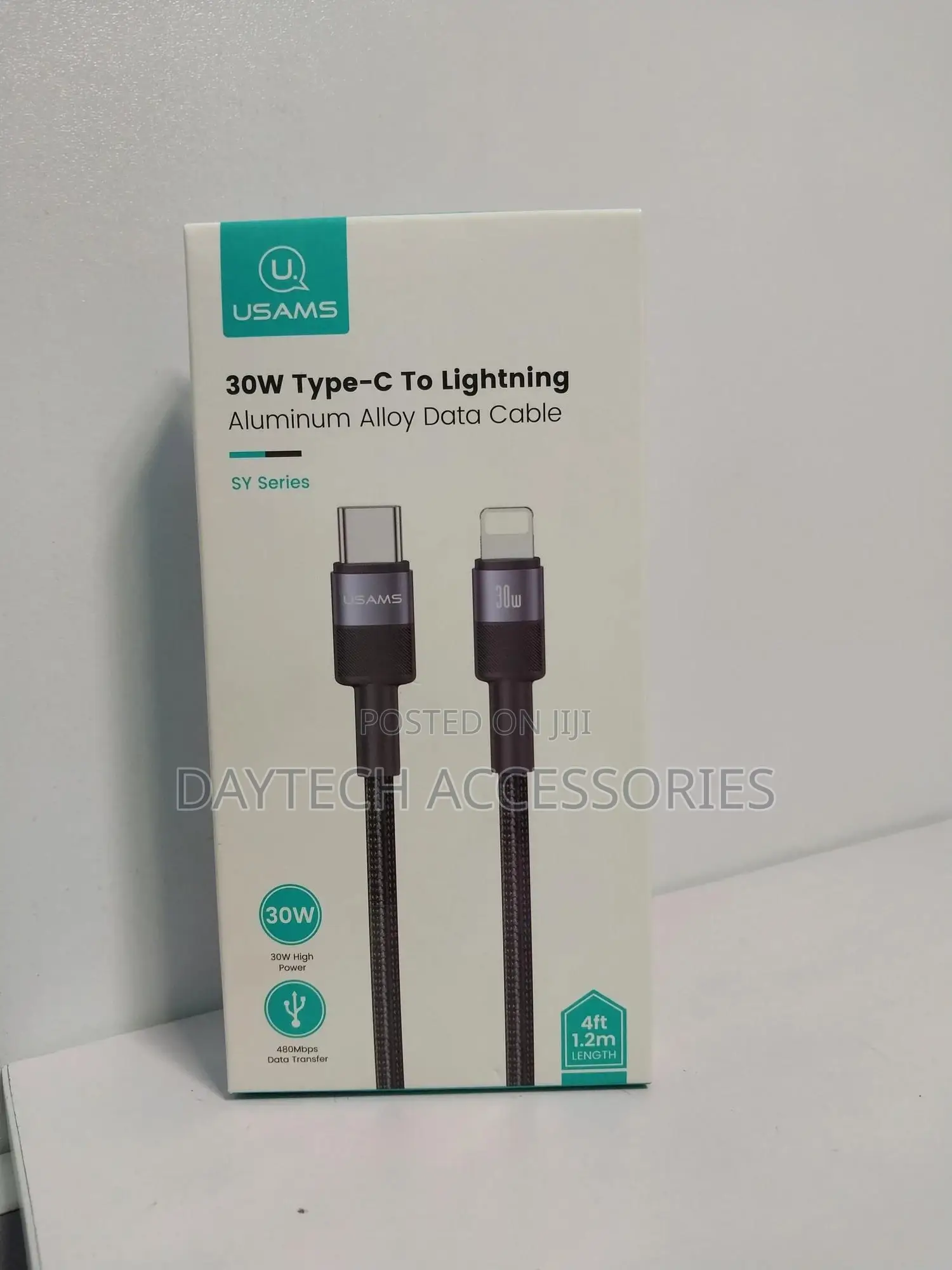 Usams Type C to Lightning 30w Aluminum Alloy Fast Charging Data Cable