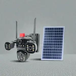 4g Solar PTZ Camera Multi Lens Light Alarm Siren Waterproof Build