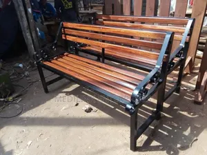 5ft Wooden Metallic Garden Outdoor Benches