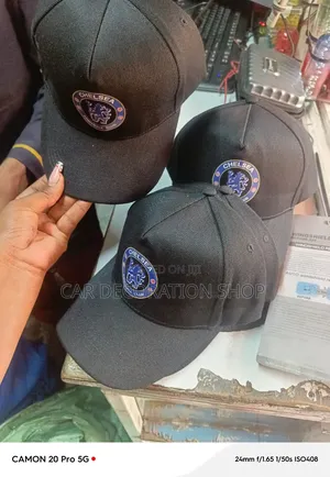 Black Free Size Chelsea Branded Game Fan Cap