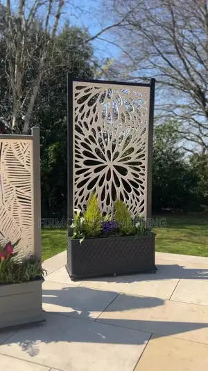 Composite Planters With Decorative Screens