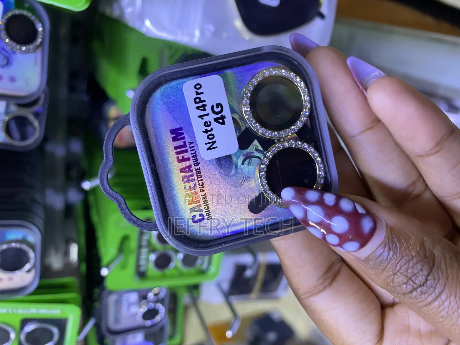 Beams Redmi Note 14 Pro 4g Glitter Ring Camera Lens Protector