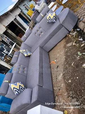 Grey6seater Corner Seater Available at Edge Furniture Shop