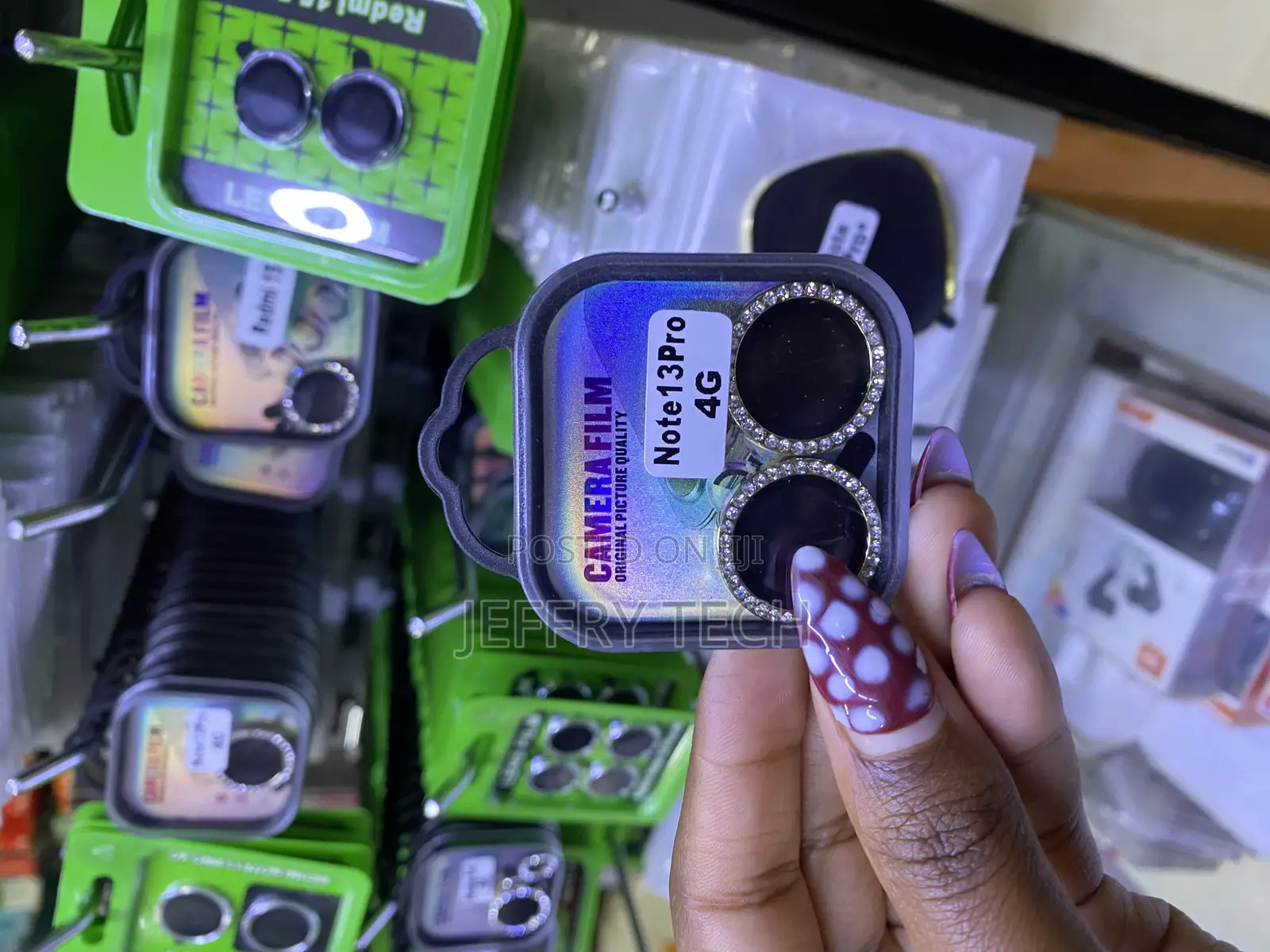 Maneer Redmi Note 13 Pro 5g Ring Glitter Camera Lens Protector