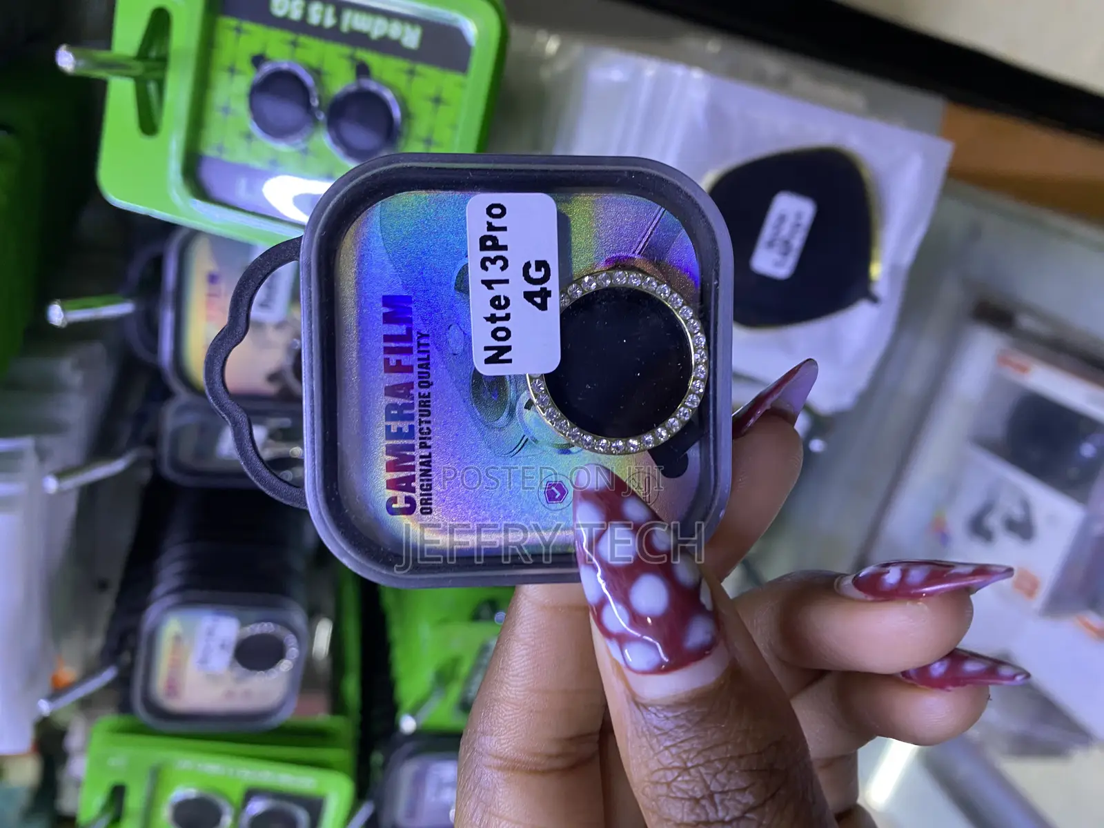 Amker Redmi Note 13 Pro 4g Ring Bling Glitter Camera Lens Protector