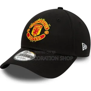 Manchester United Good Quality Black Embroidery Baseball Cap