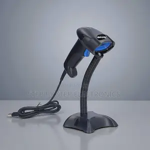 Usb Wired Handheld Laser Barcode Scanner With Stand Wide Compatibility