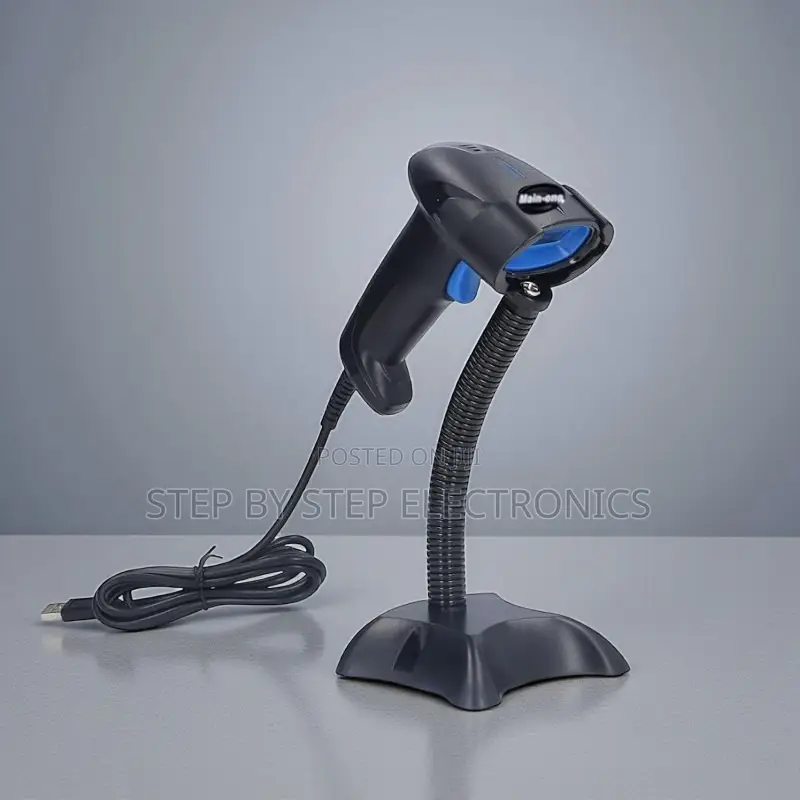 Usb Wired Handheld Laser Barcode Scanner With Stand Wide Compatibility