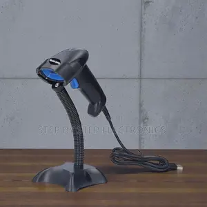 Usb Wired Handheld Laser Barcode Scanner Stand Comfortable to Hold