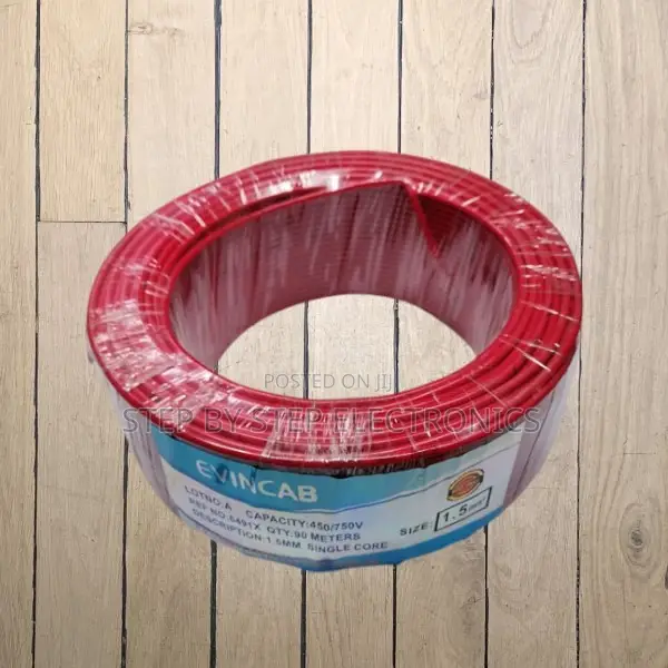 Evin Easy Install Red 2.5mm 90m Flexible PVC Wiring Electrical Cable