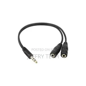 Male to 2 Female Y Splitter Audio Cable