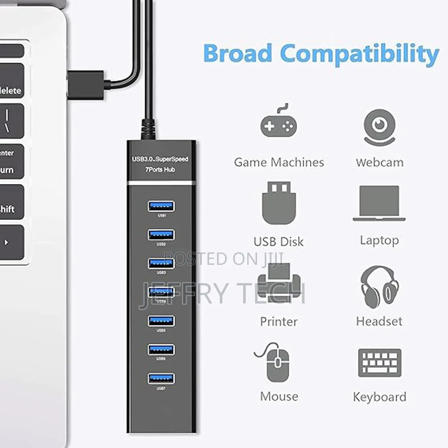 Ekraj High Speed 7 Port 3.0 Usb Hub