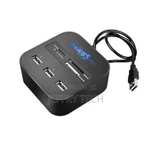 Ekraj 3 Port Usb Hub 2.0 With All in One Combo Card Reader