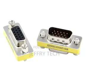 Vga Svga Hd15 Female to Male Mini Gender Changer Coupler Adapter