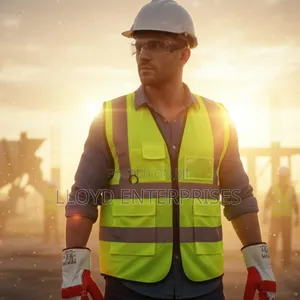 Green Super Reflective Vests With Pockets
