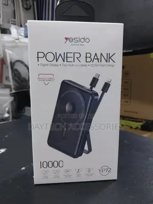 Yesido Yp72 10000mah Portable Power Bank With Kickstand and Type C.