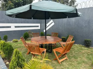 Six Seater Garden Umbrella Shades (Foldable Chairs)